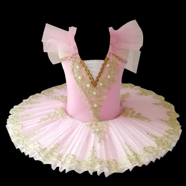 Jente Profesjonell Ballet Tutu Kjole Balletrosa1 pink1 130cm