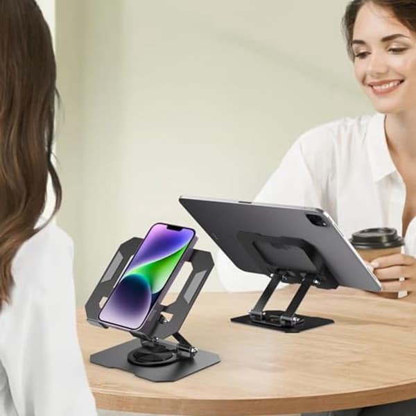 Justerbart Tablet Stativ & 360° - Foldbar iPad Holder til Skrivebord