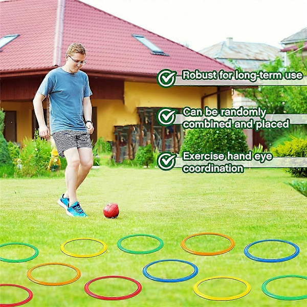 Hopphage Set Hopphage Ring Spel med Hopphage Kopplingar Förvaringsväska Utomhus Inomhus Hinderbana för Barn Lekplats Balans Smidighetsträning