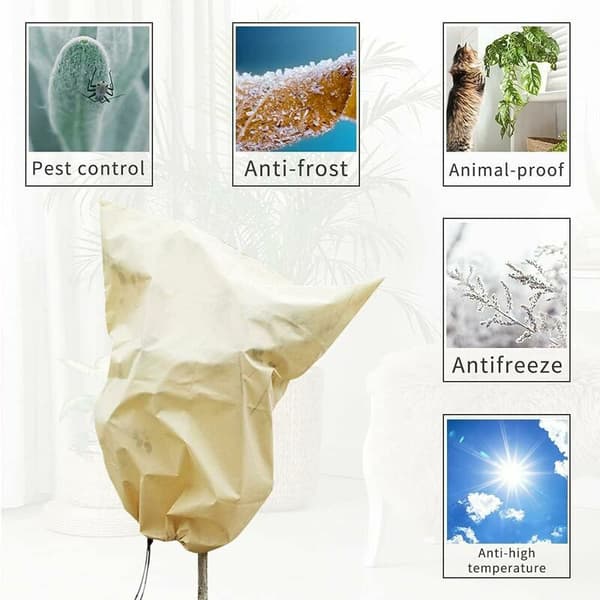Växtskydd, vinterskydd för växter, vinterskydd, 2-pack, 100 x 80 cm & 80 x 60 cm