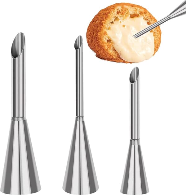 Tårtdekoreringstips - 3 Delar - Vispgrädde Spritsning - Garnering Spritsning - Rostfria Munstycken
