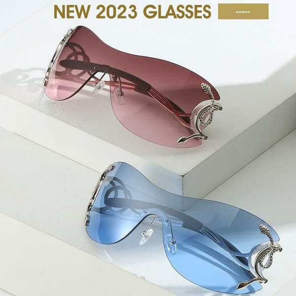 Y2K Aurinkolasit Wrap Around TE ROSA TE ROSA Tea Pink Tea Pink