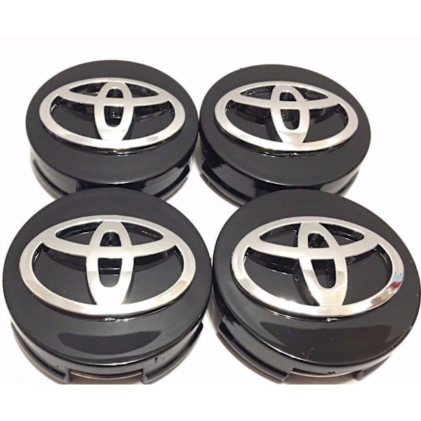 TO02- 62MM 4-pack Navkapslar Toyota Silver Silver one size