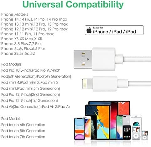 kompatibel 5 stk 1m iPhone ladekabel 3 st 2 m