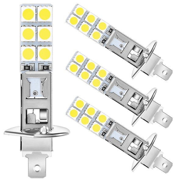 4 stk H1 6000k Super Hvit 80w LED Hovedlyssett Tåkelys Kjøring