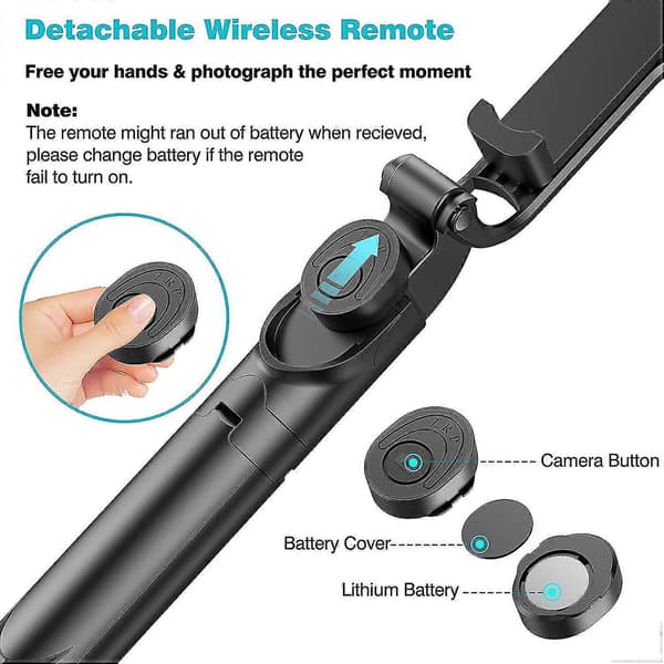 Selfie Stick Stativ Bluetooth, 45 Tommer Telefonstativ, Iphone Stativ