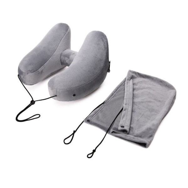 Neck Pillow Inflatable Airplane Pillow GRAY Grey