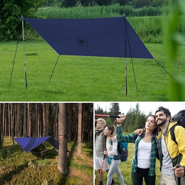 Poncho - Regnfrakk - 210*140cm - Multifunksjonell vannavstøtende regnponcho
