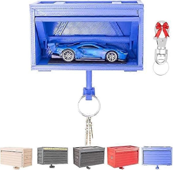 Car Garage Key Holder with Opening Door, Unique Garage Key Holder, 3D Printed Wall Mounted Key Holder for Entry E E