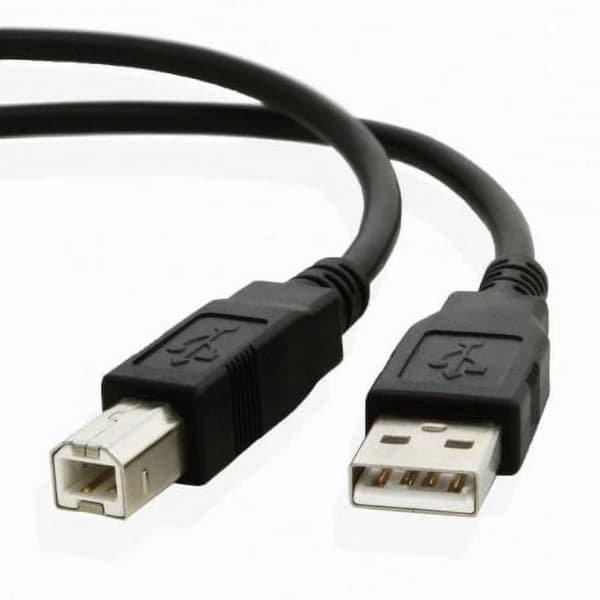 USB 2.0 -kaapeli, 7,6 m, musta, tulostimille ja USB-laitteille
