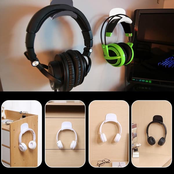 Headset Holder - 2 Stk. Hovedtelefonkrog - Headset St& - Universal Hovedtelefonkrog