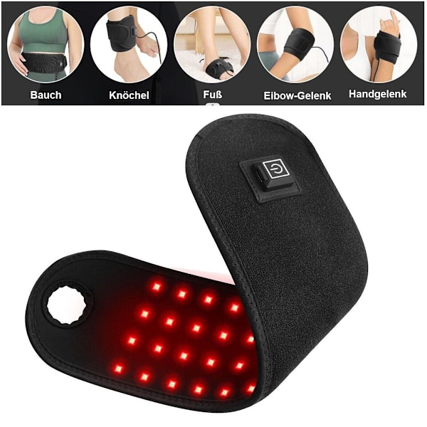 Massageenhed rødt infrarødt lyspanel midjebælte 1 stk 850nm f-WELLNGS