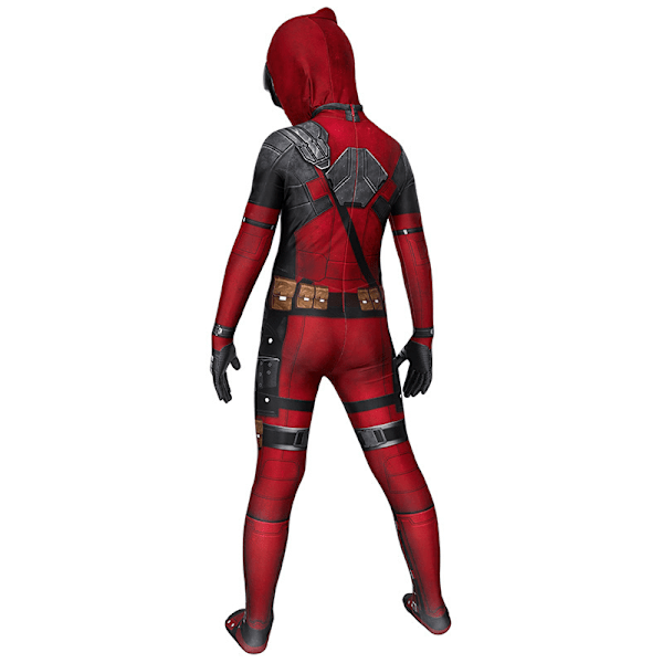 Xbi - Vuxenbarn Deadpool 3 Wade Cosplay Kostym Prestandakostym Bodysuit 160