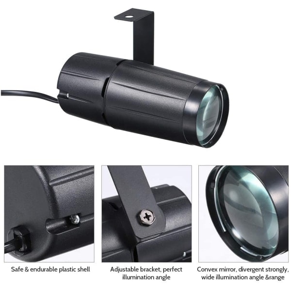 Discokula Pin Spot Light LED-kohdevalaisimet, tyyli 1
