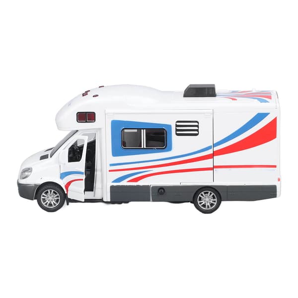 Camping Car Toy 1/32 Scale Alloy Shell Sound Lighting Function Educational Pull Back Model Toy for Over 6 Years Old 0.6
