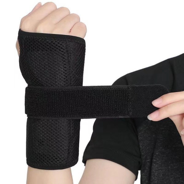 Andningsbart handledsstöd Professionell Splint Wrist Brace Protec Grå Höger