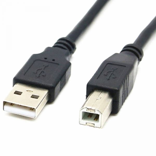 USB 2.0-kabel, 7,6 m, sort, til printere og USB-enheder