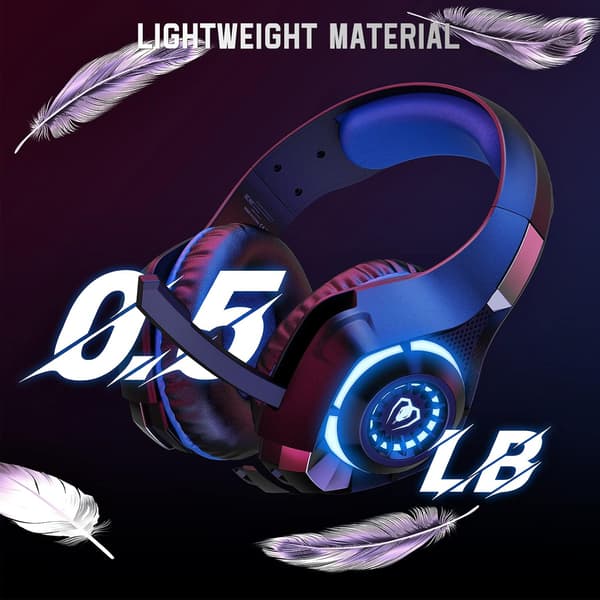Gaming headset til PS4 PS5 PC Xbox One Dyb bas med støjreduktion