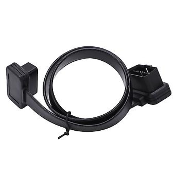 OBDII 16-stifts hane till hona förlängningskabel Bildiagnostikkabel för OBD2 Scanner Kodläsare 0.6m/2ft