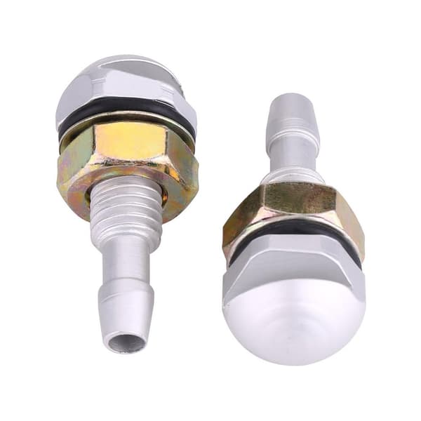 Windshield Washer Nozzle, Universal Car Auto Windshield Wiper Spray Nozzle Replacement Kit Silvery