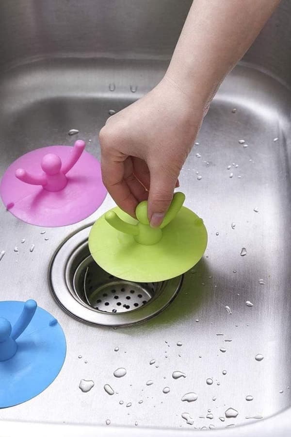 Vaskestopper Universal - Silikon Badekar Avløpsstopper Plug Cover - Badekarstopper m/ H&