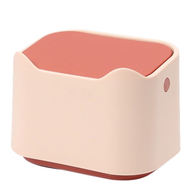 Skrivbord Mini papperskorg, papperskorg Desktop-rosa orange