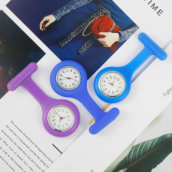 6 stk Sykepleierklokke, Sykepleierklokke med Clip On, Pleieklokke, Clip Wat, ZQKLA