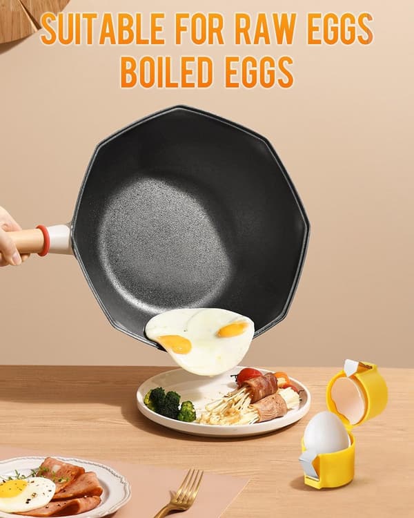 Eggeskallkutter - 3 stk - Eggeskjærere - Rustfritt stål - Eggeskallåpner - Eggehodekutter
