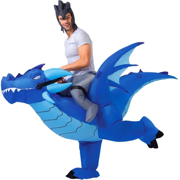 Inflatable Costume, Dragon Air Blow-up Deluxe Halloween Costume - Adult Size