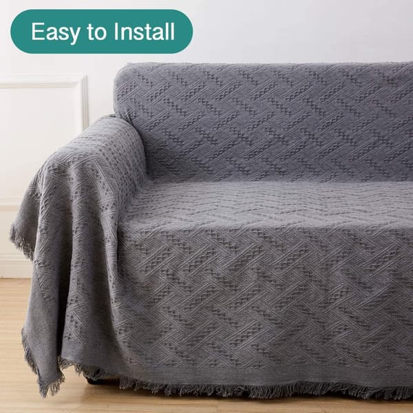 Geometrisk sofatrekk, sofatrekk, sofatrekk for 3-seters sofa, seksjonssofatrekk, sofatrekk