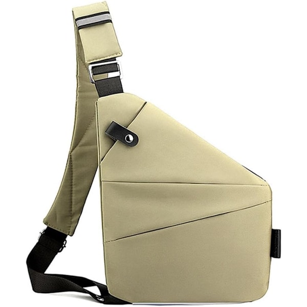 Varkaudenestoreppu, Vedenpitävä Cross Body -matkalaukku, Ohut Sling-reppu Cross Body -matkalaukku, Rento reppu, Rintalaukut miehille, Matkailu, Ulkoilu Khaki