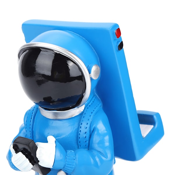 Mobiltelefonholder i resin-form af astronaut, miniaturefigurer, håndværk, skrivebordsdekoration, blå