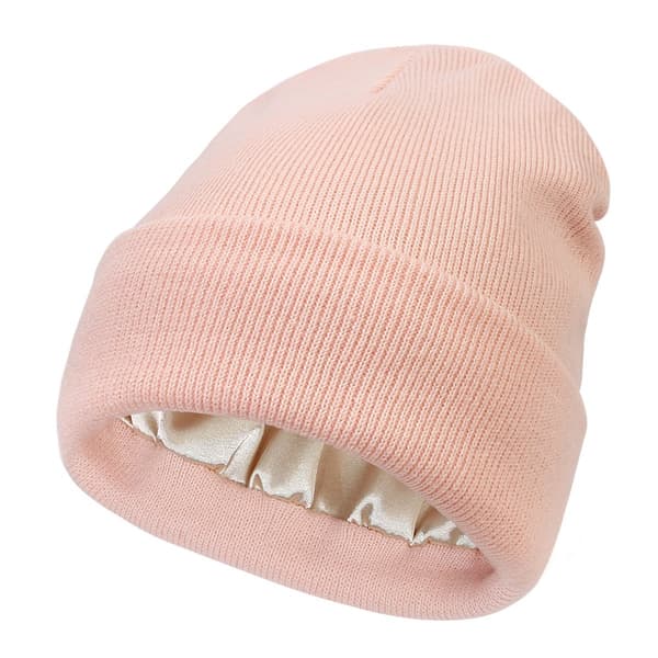 Mössa - Stickad mössa - Vintermössa - Varm mössa - Mössa med satin foder - Varm vintermössa
