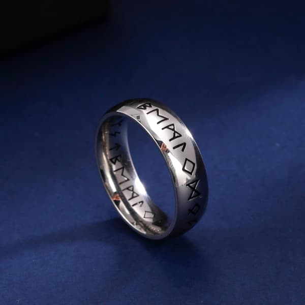 Vikingeringe Nordiske Runer Båndring Vikingeamulet Rustfrit Stål S,ZQKLA