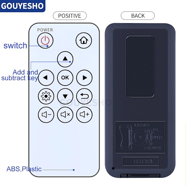 Ny fjärrkontroll för Viewsonic M1 Mini Plus Pocket Cinema-projektor [DB]