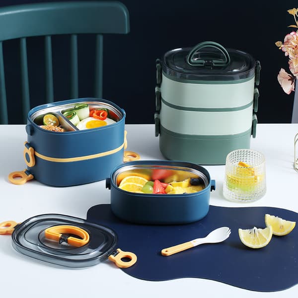 Bento Boks Matboks for Voksne, Matbokser for Barn, Rustfritt Stål