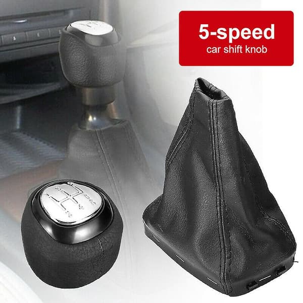 5-gears læder gearknop til SAAB 93 9-3 2003-2012