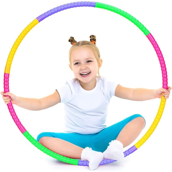 Hopfällbar Hula Hoop för barn - avtagbar och justerbar, idealisk för dans, sport, simning, husdjursträning, viktminskning och fitness 2 st