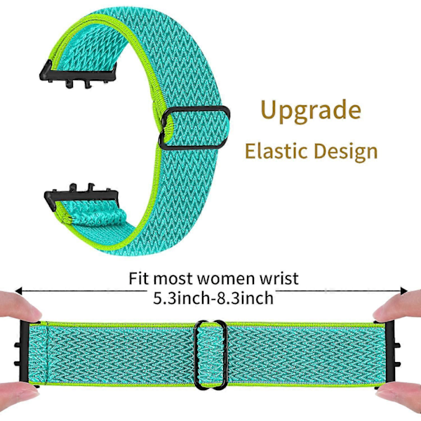 Vævet Armbånd i Elastisk Materiale til Samsung Galaxy Fit3 SM-R390, Sort Kobling Style G