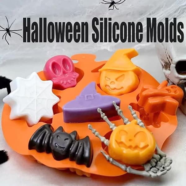 Pieces Halloween Bageforme - Silikoneforme - Halloween Spøgelsesforme - Græskarforme