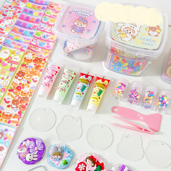 1Set Gooka-tarrat Set Käsin Tili Kawaii DIY Käsityö Lelut S A5