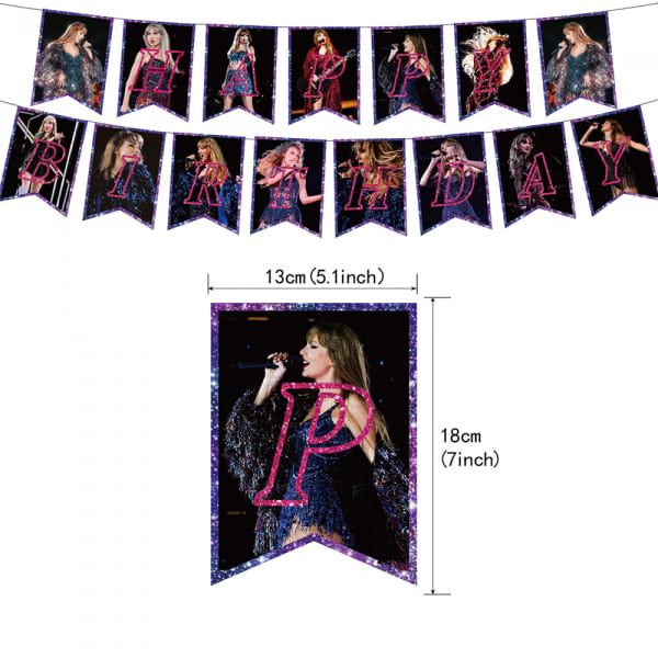 Taylor Singer Kakepynt, Cupcake Toppers for Swift Bursdagsfestutstyr 25 stk kort
