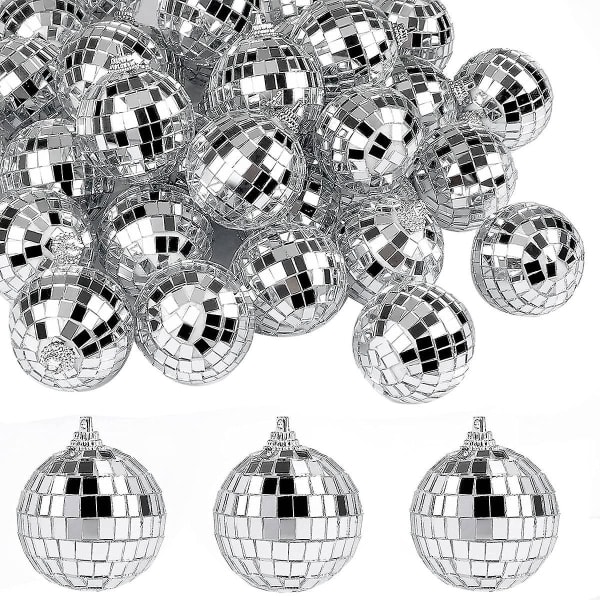 30 pcs Mirror disco balls, 5 cm Silver Reflex mirror