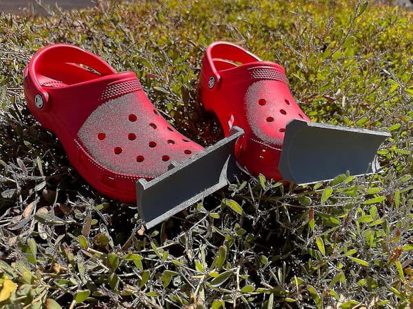 1 par snöplog för Crocs-tillbehör, snöplog Croc-berlockfäste Grå Grey