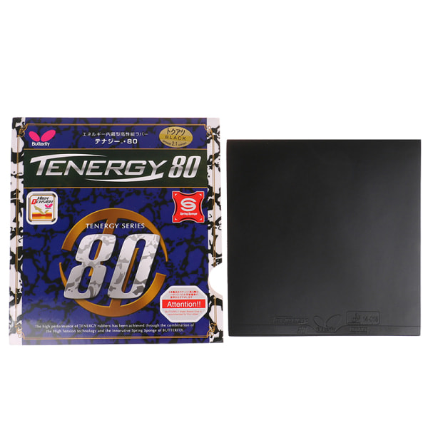 1. Butterfly T80 Pingi Gummiplade 2.1mm Omvendt Lim Tr Sort én størrelse Sort Black one size