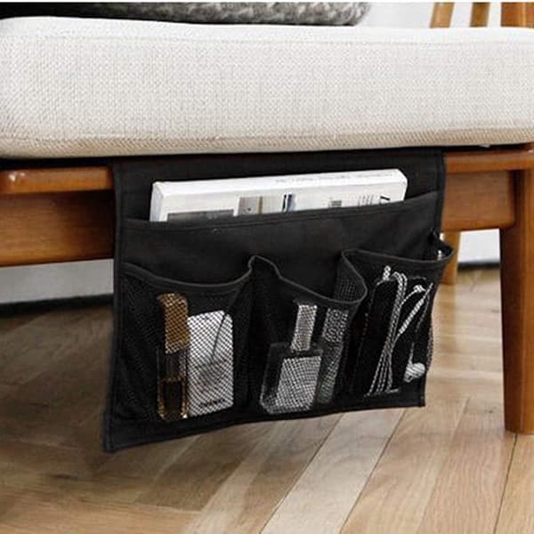 Bedside Storage Bag, 1 Pcs 32×10×20cm Sofa Organiser, Felt Bed Pocket