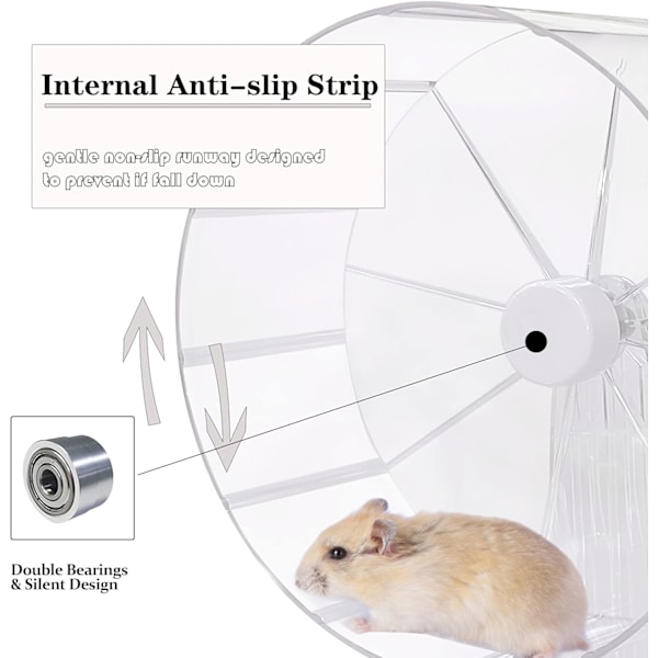 Hi-ERA Supertyst Hamsterhjul, 8,5 tum/21,5 cm