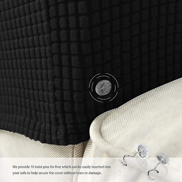 Fåtöljöverdrag armstöd stretch soffa armstödsskydd armstödsöverdrag för stolar (FMY) Black