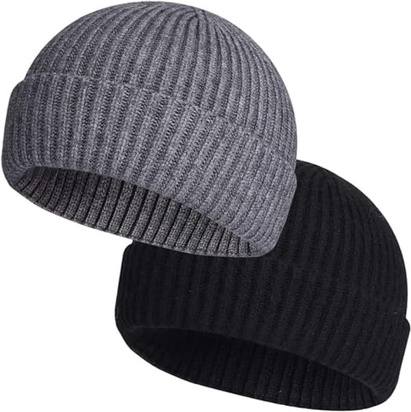 2 stycken - Hatt - Herrhatt - Mössa - Damhatt - Herrmössa - Vinterhatt - Stickad hatt