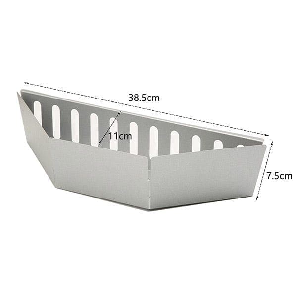 Charcoal Grill Baskets 2-pack - Replacement Baskets for Grills - High-Quality BBQ Accessories Silver 0.8MM